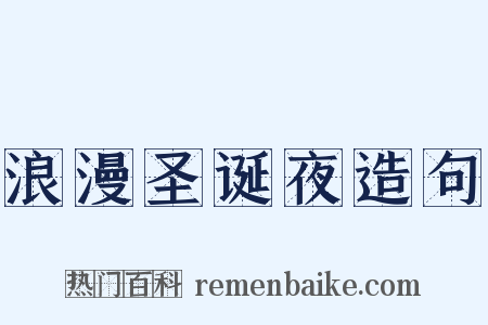 浪漫圣诞夜造句是什么意思的图片